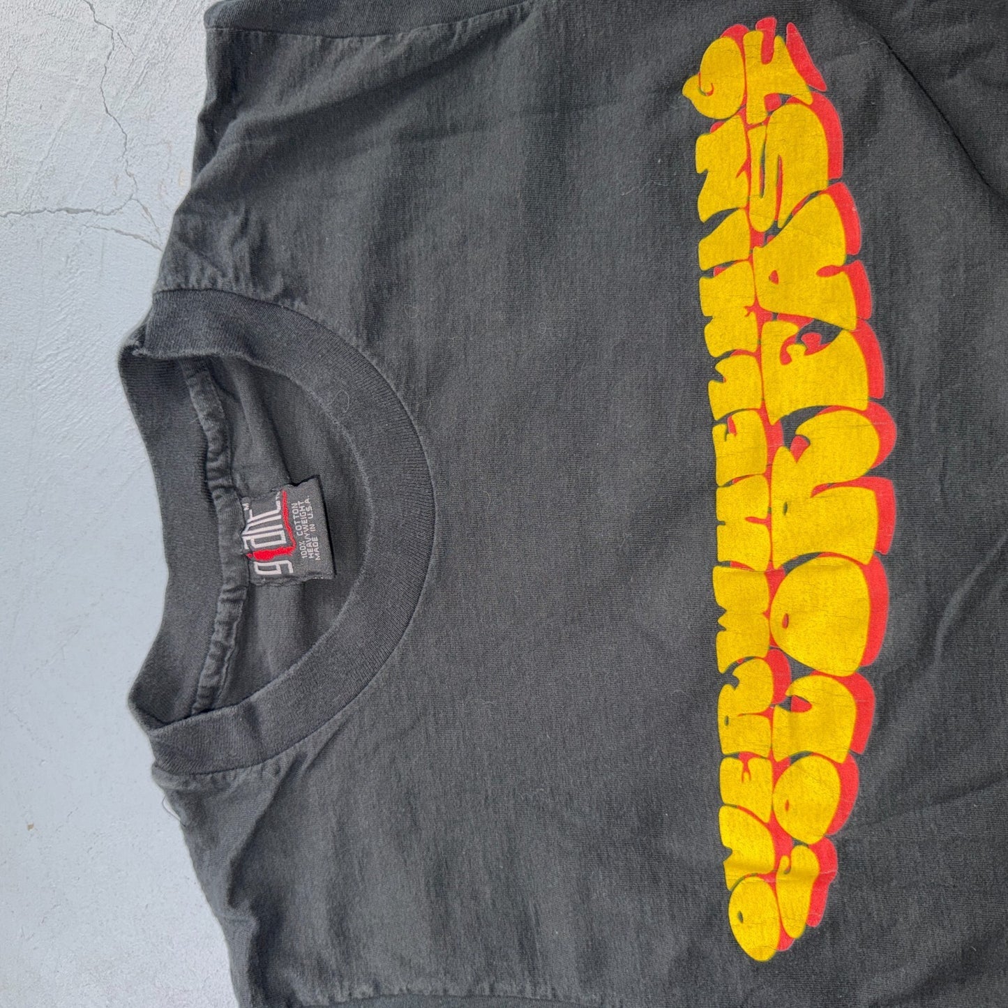 VTG Colorfast Weak As F*ck Graphic T Shirt Black Music Rock Nirvana Band Giant