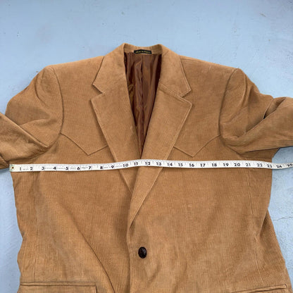 Vtg Circle S Dallas Texas USA Corduroy Country Western Cowboy BLAZER JACKET 44L