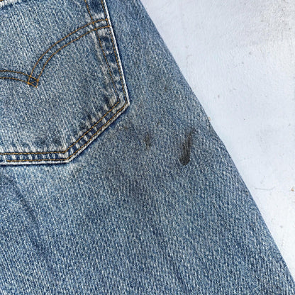 Levis 501 Vintage 90s Poland Straight Leg Jeans Blue Med Wash 34x34 Act 32x33