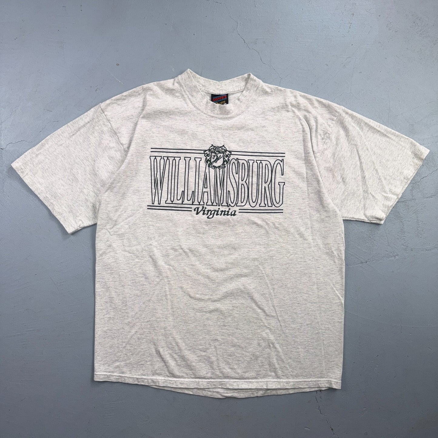 Williamsburg Virgina Travel VTG T Shirt XL USA Gray Graphic Tee Single Stitch