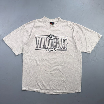 Williamsburg Virgina Travel VTG T Shirt XL USA Gray Graphic Tee Single Stitch