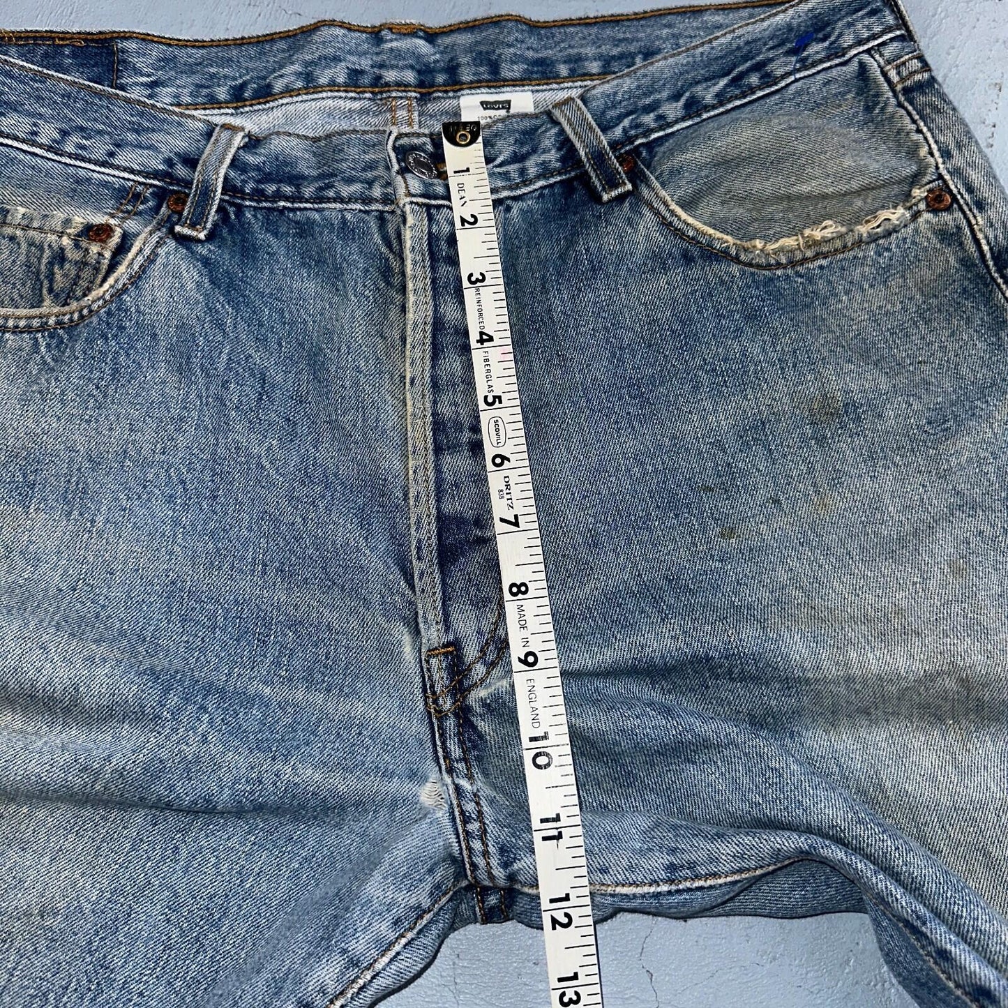 Levis 501 Vintage Y2K 90s XX Straight Leg Jeans Blue Light Wash 36x32 Act 33x30