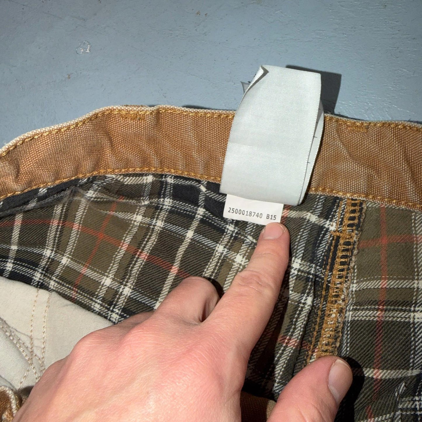 Carhartt Carpenter Pants Duck Canvas Flannel Lined B111 BRN Workwear Men 32x32