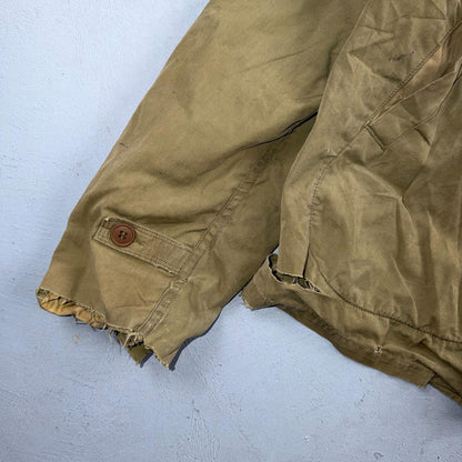 WW2 M41 Army Field Jacket Military 1940s WWII M-1941 Civilian? Unlined Rips