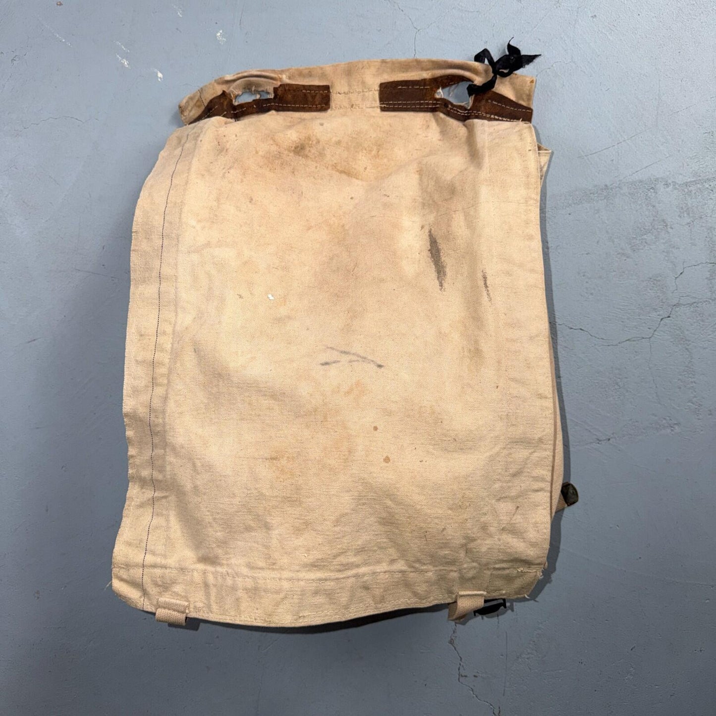 VTG 1930s 1940s Canvas Fishing Field Bag Saddle Bell System Canvas Tote WWII