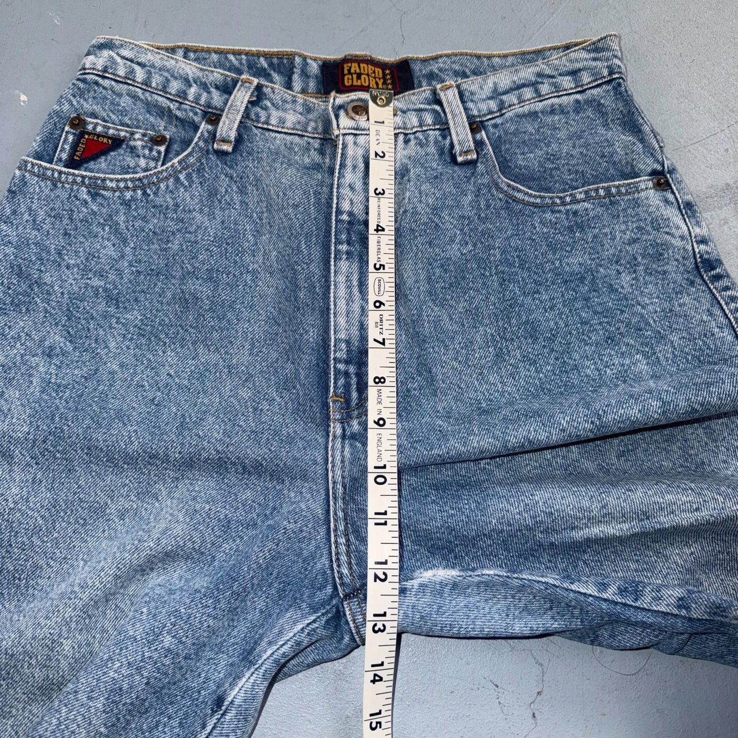 Vintage Y2K Faded Glory Jeans Womens 12 Light Blue Classic Fit USA 29x29 Skinny
