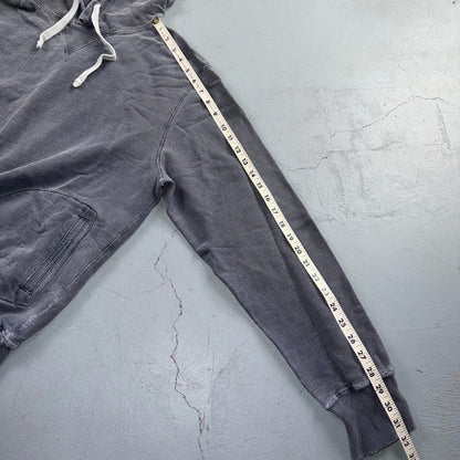 Todd Snyder Canada Hoodie L Blue Metal Popover Sweatshirt Distressed VTG Stlye