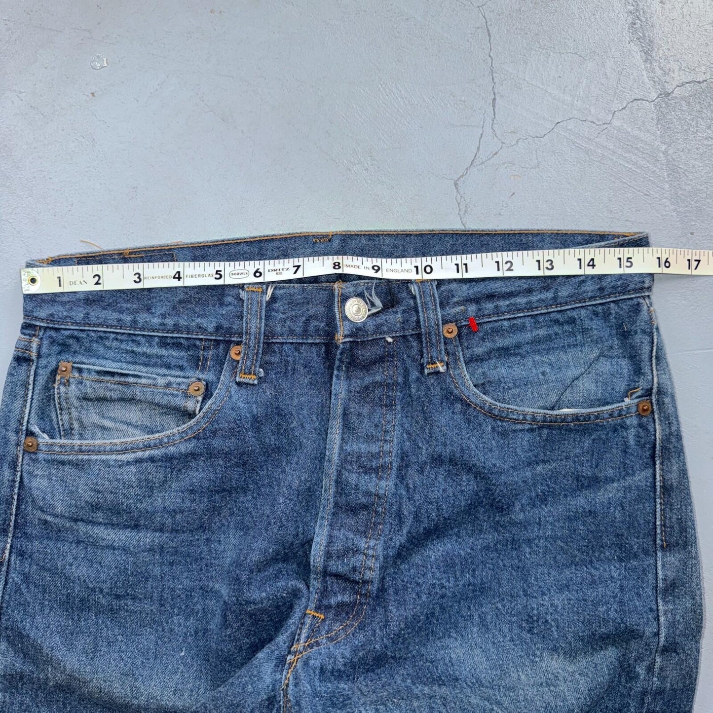 Levis 501 Vintage 80s Redline Selvedge USA XX Jeans Dark Wash 33x31 Act 31x27
