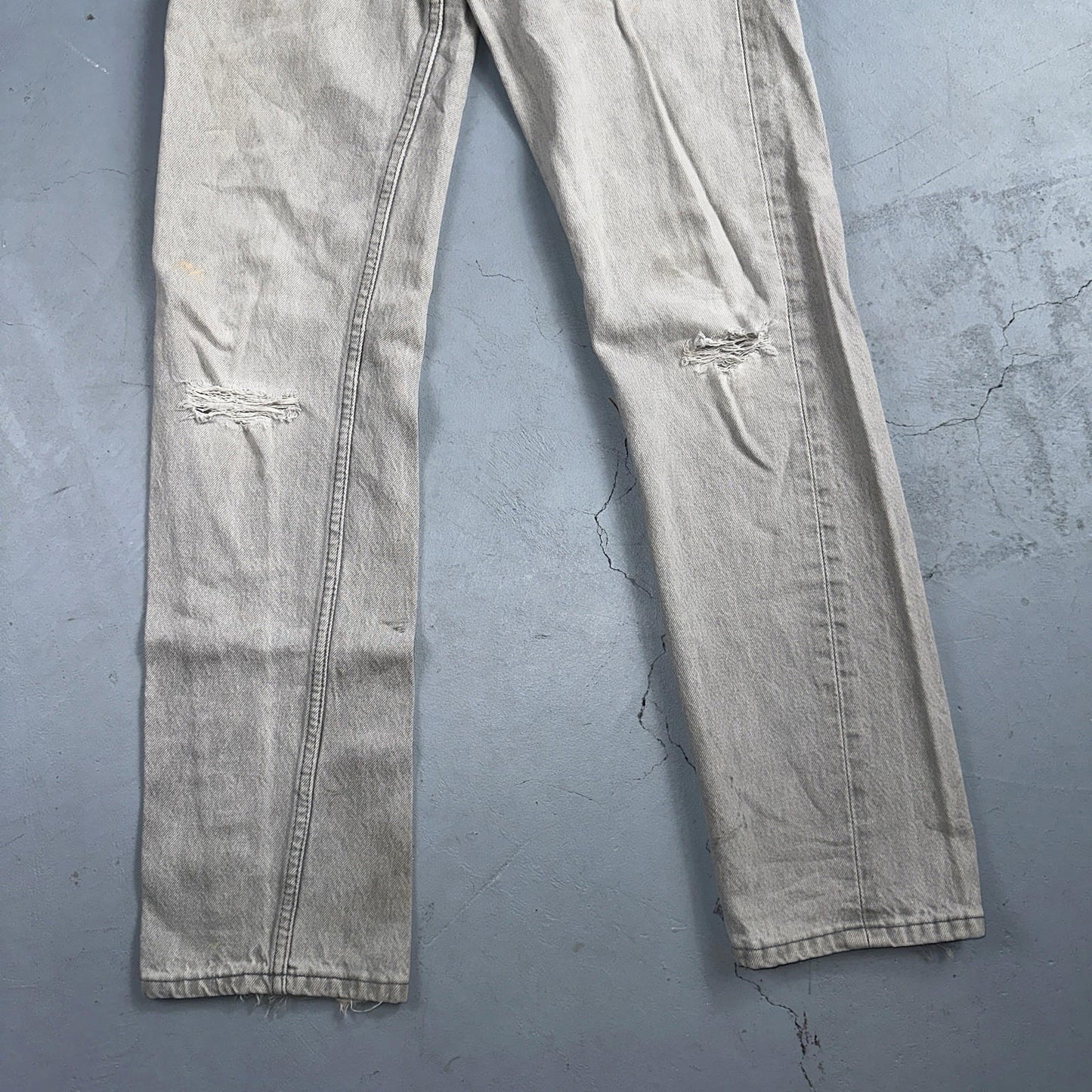 Levis 501 Vintage 80s USA XX Straight Leg Jeans Gray Light Wash 28x34 Act 27x32