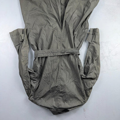VTG 60s OD Green Army Military Rain Overcoat Mens S Jacket Trench Coat DSA 1967