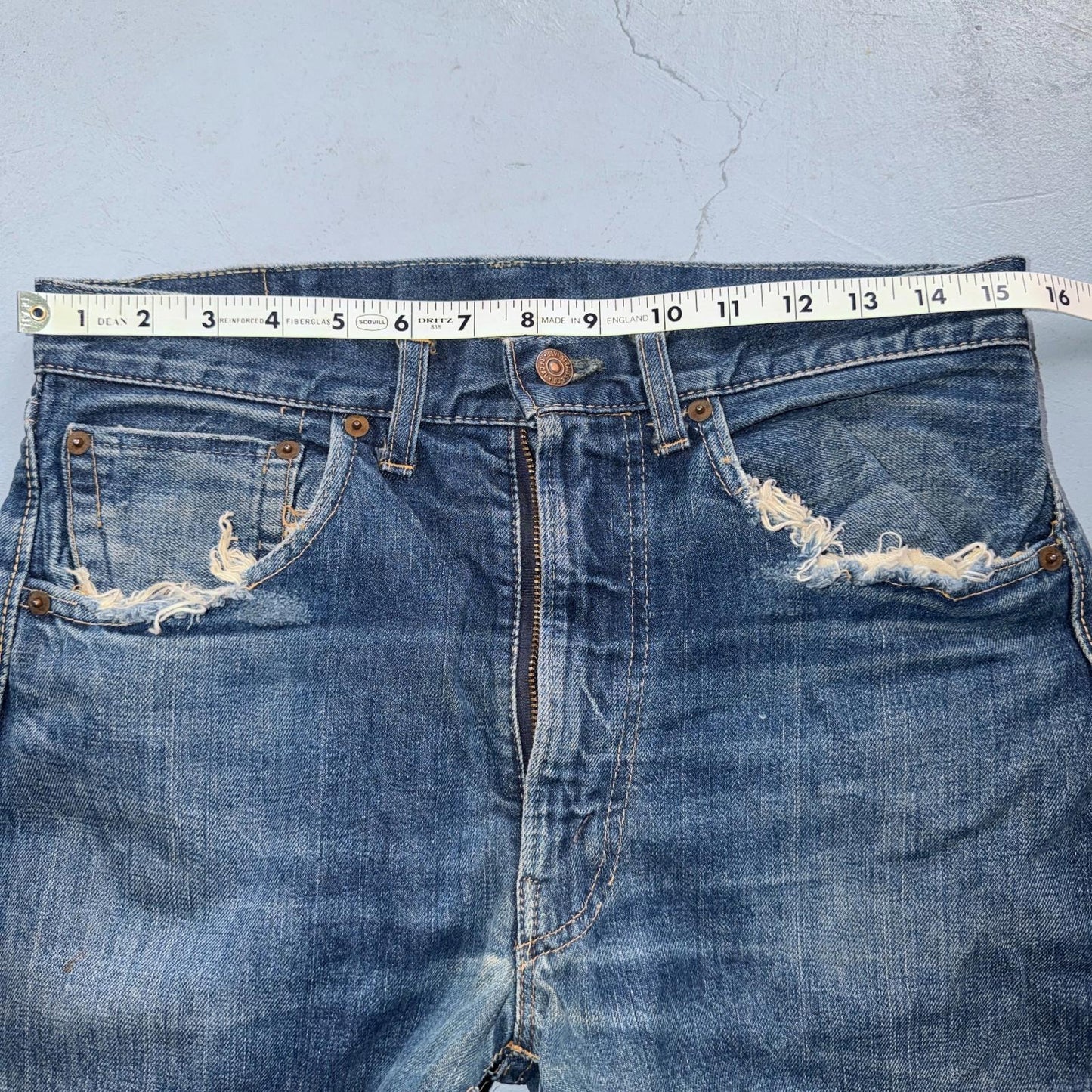 Levis 505 Big E Vintage 60s Redline Selvedge USA XX 1960s Jeans 501 Act 31x28