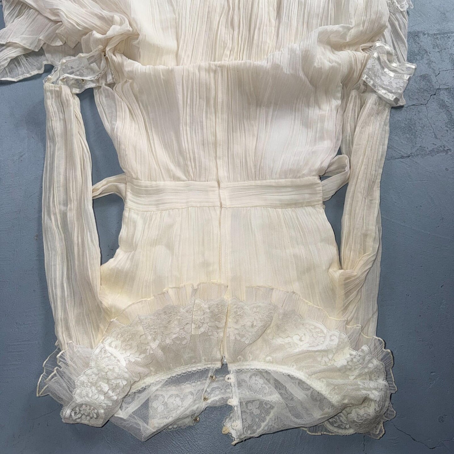Gunne Sax ? Jessica San Francisco Wedding Dress VTG Lace 1970s Victorian Boho