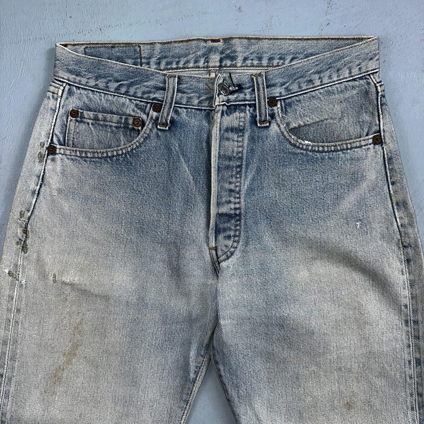 Levis 501 Vintage 80s Redline Selvedge USA XX Jeans Light Wash 1980s Act 30x26