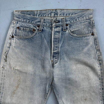 Levis 501 Vintage 80s Redline Selvedge USA XX Jeans Light Wash 1980s Act 30x26