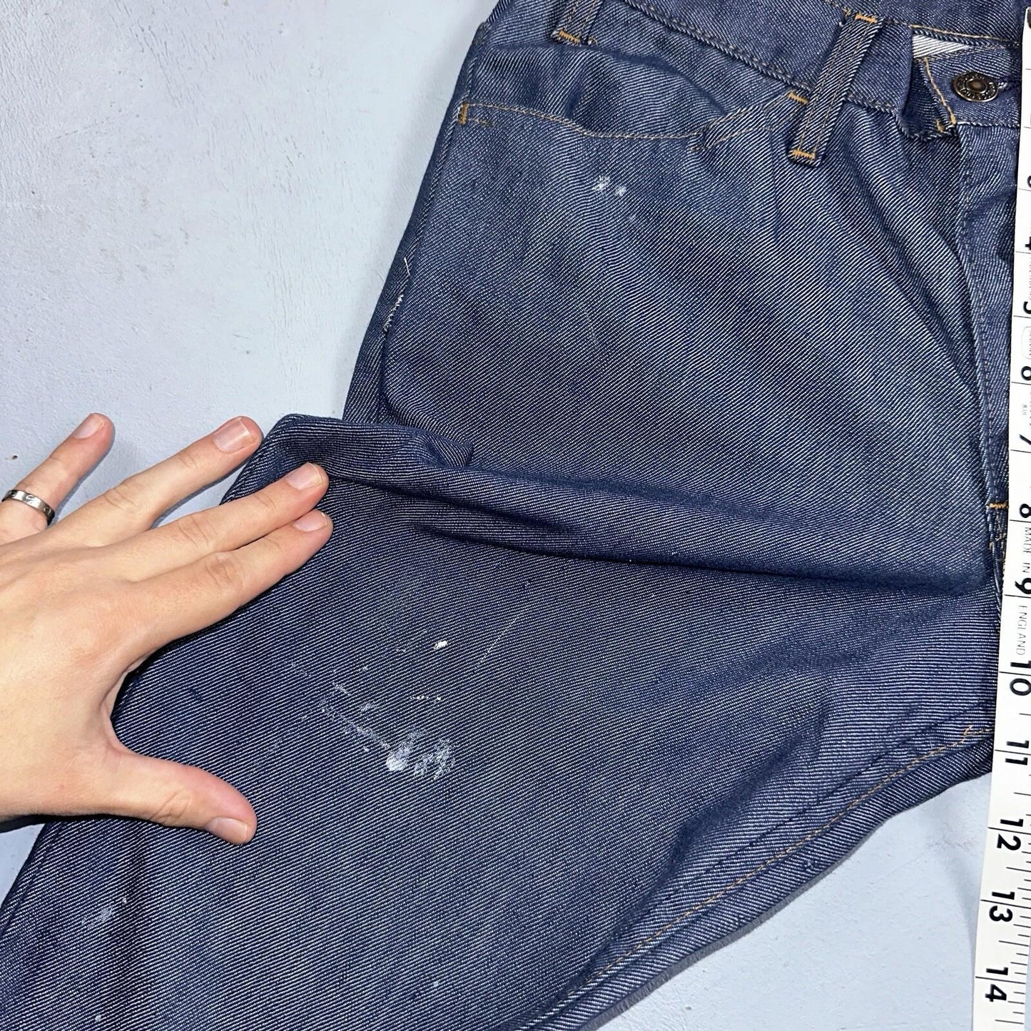 Levis 684 Orange Tab VTG Big Bell Dark Wash Bell Bottom Flare Jeans Sz 29x32