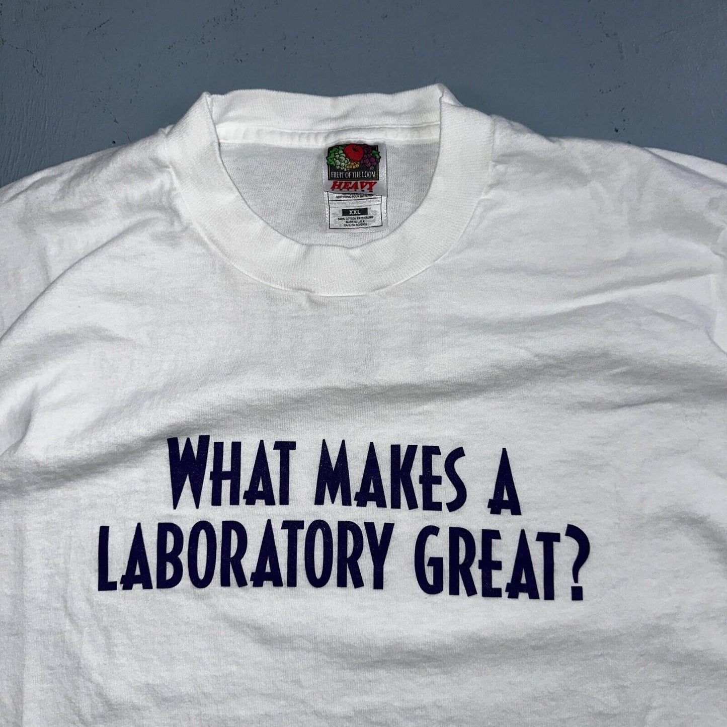 Laboratory Servies Quote VTG T Shirt FOTL 90s 2XL I DO Funny Humor Health Unqiue