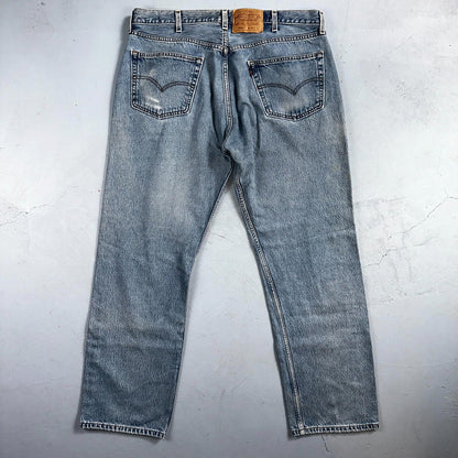 Levis 501 Vintage 90s Mexico Straight Leg Jeans 40x32 Y2K Light Wash Act 37x30