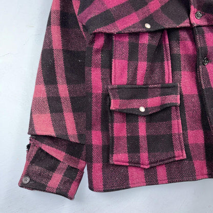VTG 1950s Black Bear Purple Faded Double Mackinaw Wool Cruiser Jacket Filson 50s