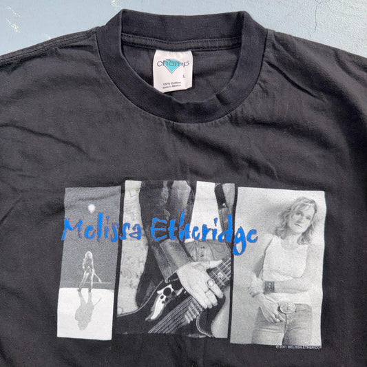 Vintage 2001 Melissa Etheridge Tour Shirt Size L Live And Alone Cygnus Band Tee