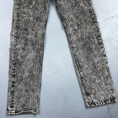 Levis 501 Vintage 90s USA XX Straight Leg Jeans Black Acid Wash 30x32 Act 28x31