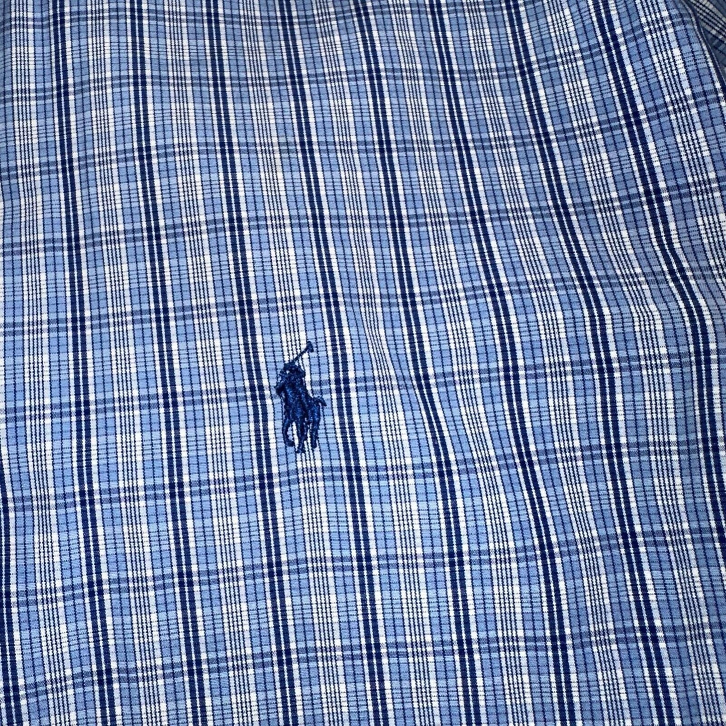Ralph Lauren Polo VTG Button Down Shirt Men's M Blue Plaid Blake Two-Ply