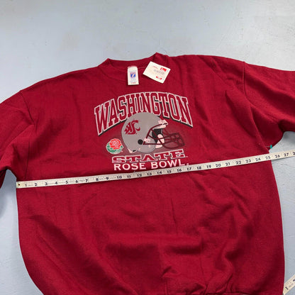 Vintage 7th Rose Bowl 2003 WSU Washington State Cougars Pullover Sweatshirt XL
