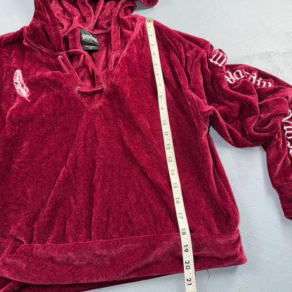 Harry Potter Sweater Women's L Crop Velour Hooded Wingardium Leviosa Shorts Set