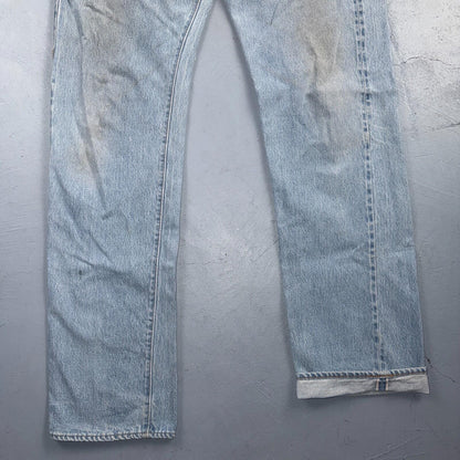 Levis 501 Vintage 80s Redline Selvedge USA XX Jeans Light Wash 38x40 Act 36x36