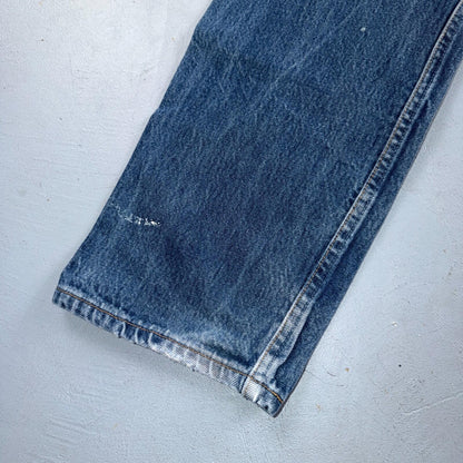 Levis 501 Vintage 90s USA XX Straight Leg Jeans Blue Thrashed 35x36 Act 33x32