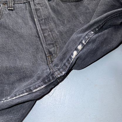 Levis 501 Vintage 80s USA XX Straight Leg Jeans Black Light Wash 30x30 Act 29x29
