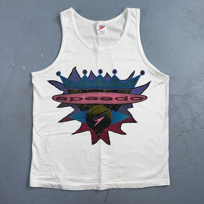 Speedo VTG T Shirt Tank Top Gym Sports Volleyball USA 90s M Graphic Cool