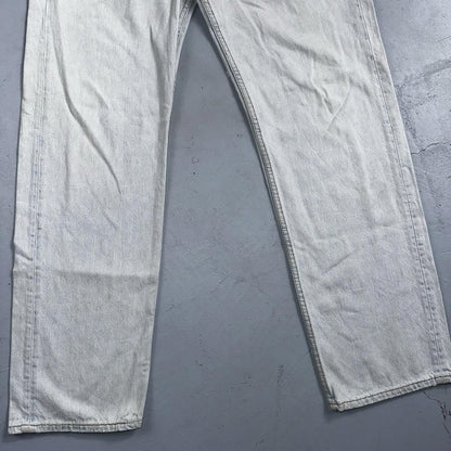 Levis 501 Vintage 90s USA XX Straight Leg Jeans 36x32 Light Wash Act 33x30