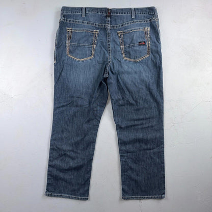 Ariat M4 FR Jeans Mens Blue Flame Resistant Cat 2 Relaxed Boot Cut 42x30 Denim