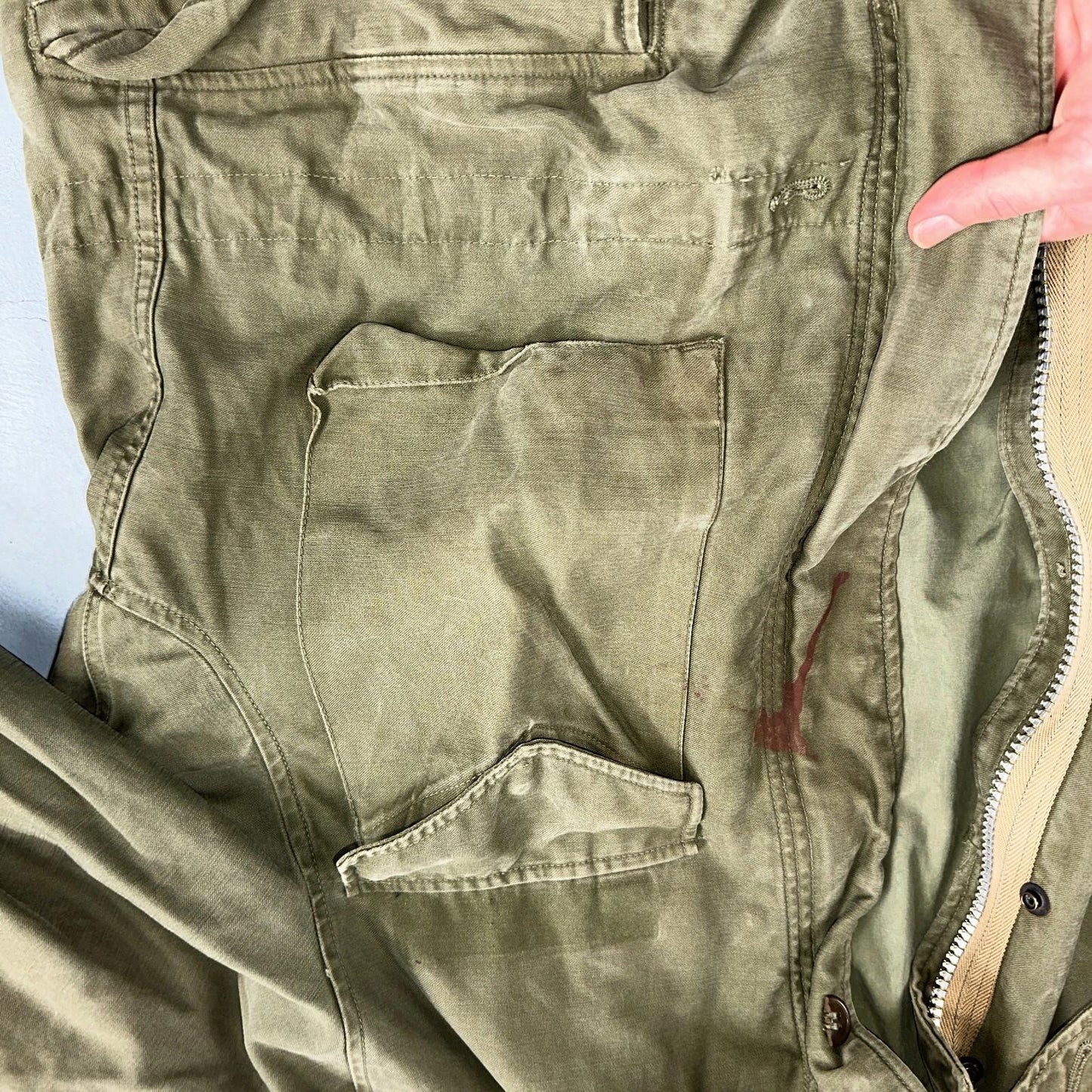 Vintage Military Jacket Green Button Up Vietnam Era 60s 70s M65 M1951 Parka