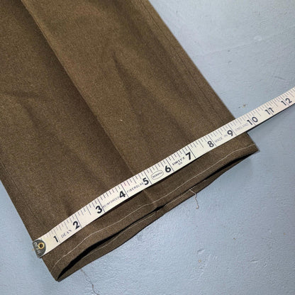Vintage Military Pants Trousers Medium Regular 50s 40s Brown Wool Mens 30x31