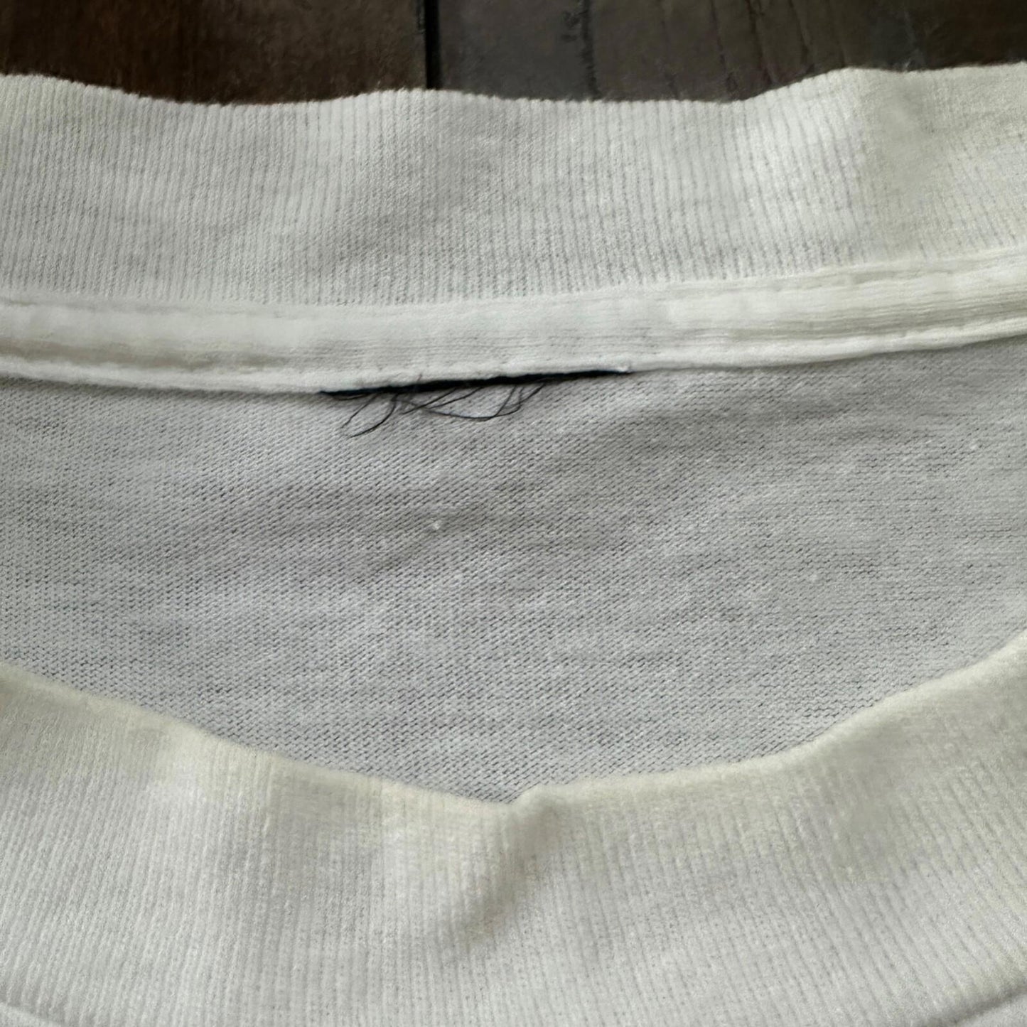 Traditional White Vintage T Shirt Art Necklace Tribal Drive 90s Single Stitch