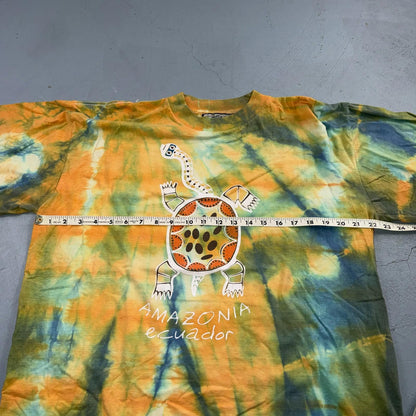 Ecuador Chain Stitch VTG T Shirt Travel Mexico Traditional Novelty Tie Dye Lot 3