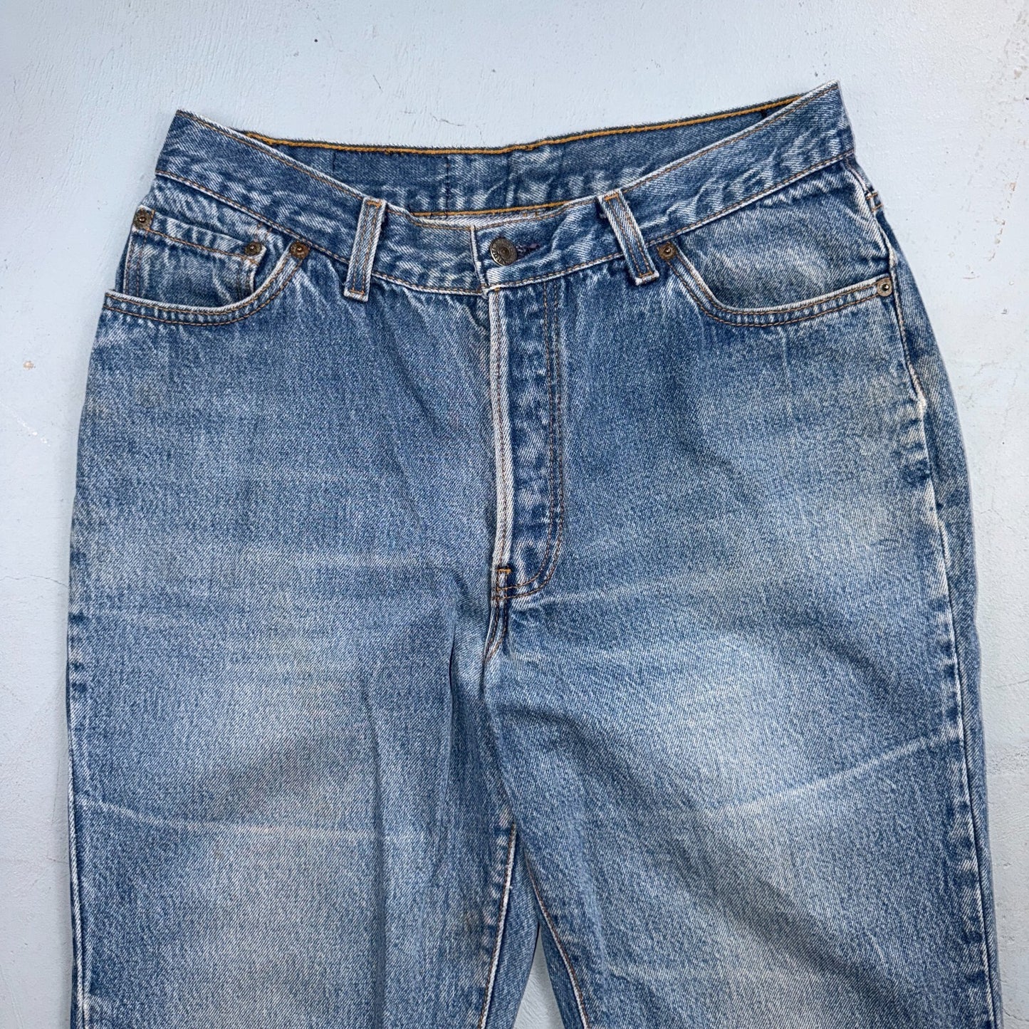 Levis 501 Vintage 80s USA XX Straight Leg Jeans Blue Med Wash Womens Act 29x32