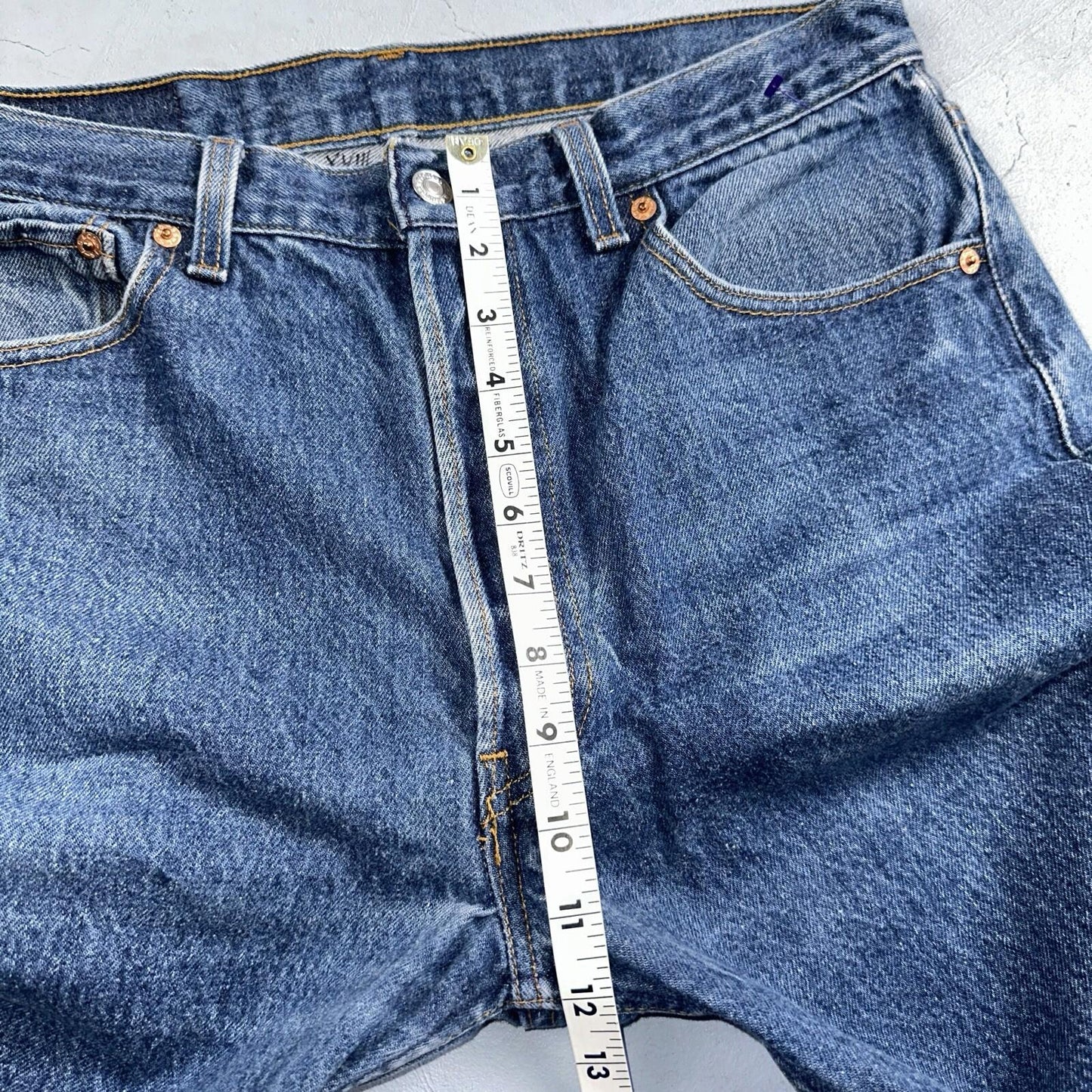 Levis 501 Vintage 90s USA XX Straight Leg Jeans 36x36 Dark Wash Act 33x31