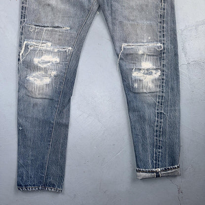 Levis 501 Vintage 70s SS Redline Selvedge USA XX Jeans Light Wash 32x28 Skinny