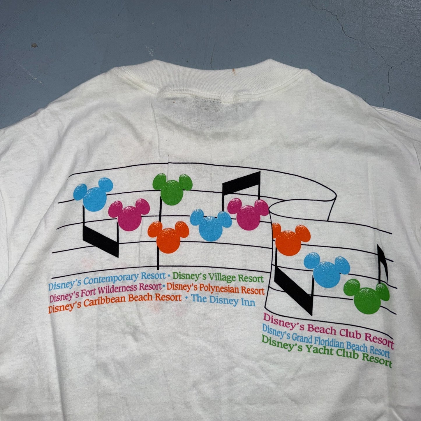 VTG 90s Disney Snow White Whistle While You Work NOS Graphic T Shirt Theme Park