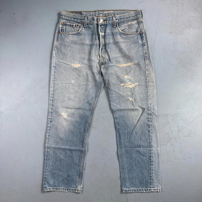 Levis 501 Vintage Y2K XX Straight Leg Jeans Blue Light Wash 36x30 Act 33x27