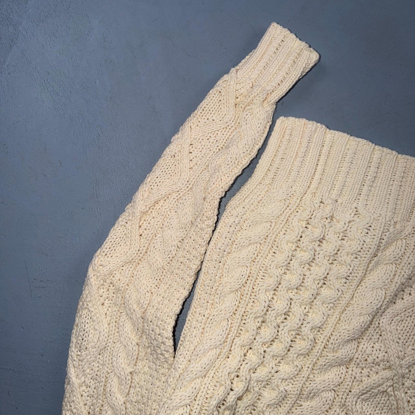 Polo Ralph Lauren Cable Knit Crew Neck Cotton Sweater Women’s XS Cream