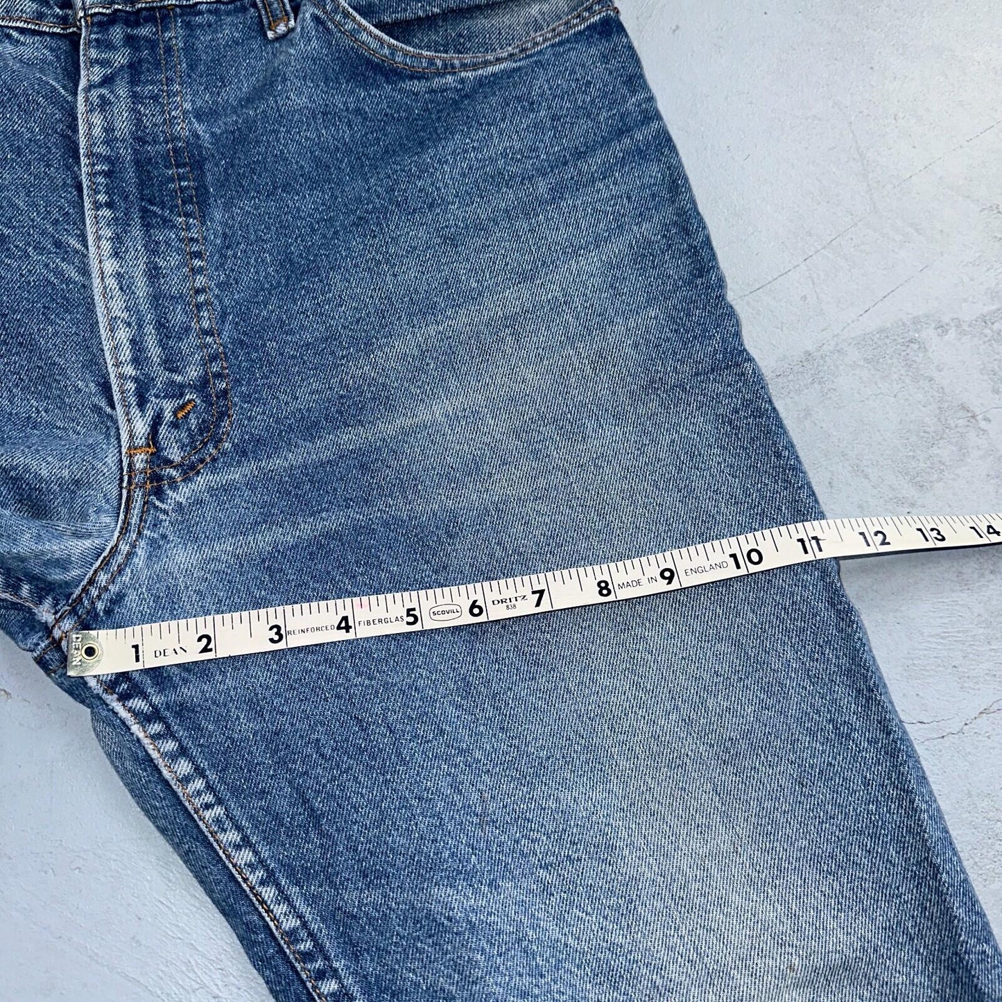 Levis 517 Vintage 90s Canada Orange Tab Bootcut Flare Blue Worn Jeans Act 38x30