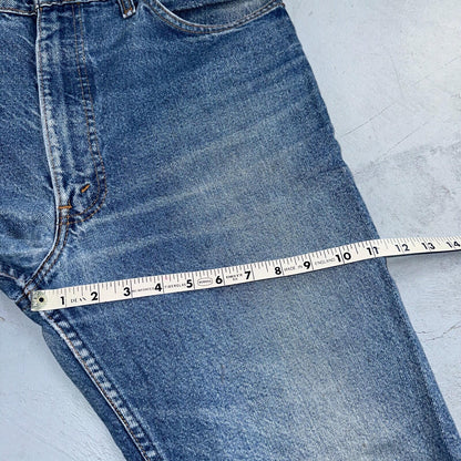 Levis 517 Vintage 90s Canada Orange Tab Bootcut Flare Blue Worn Jeans Act 38x30
