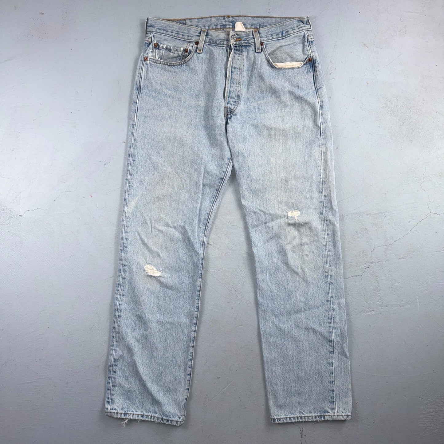 Levis 501 Vintage Y2K 90s XX Straight Leg Jeans Blue Light Wash 34x32 Act 33x31