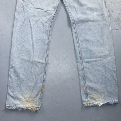 Levis 501 Vintage 90s Y2K XX Straight Leg Jeans Blue Light Wash 36x34 Act 35x32