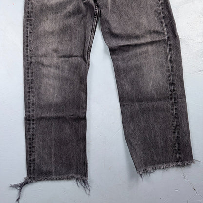 Levis 501 Vintage 90s USA XX Straight Leg Jeans Black Light Wash 34x34 Act 31x27