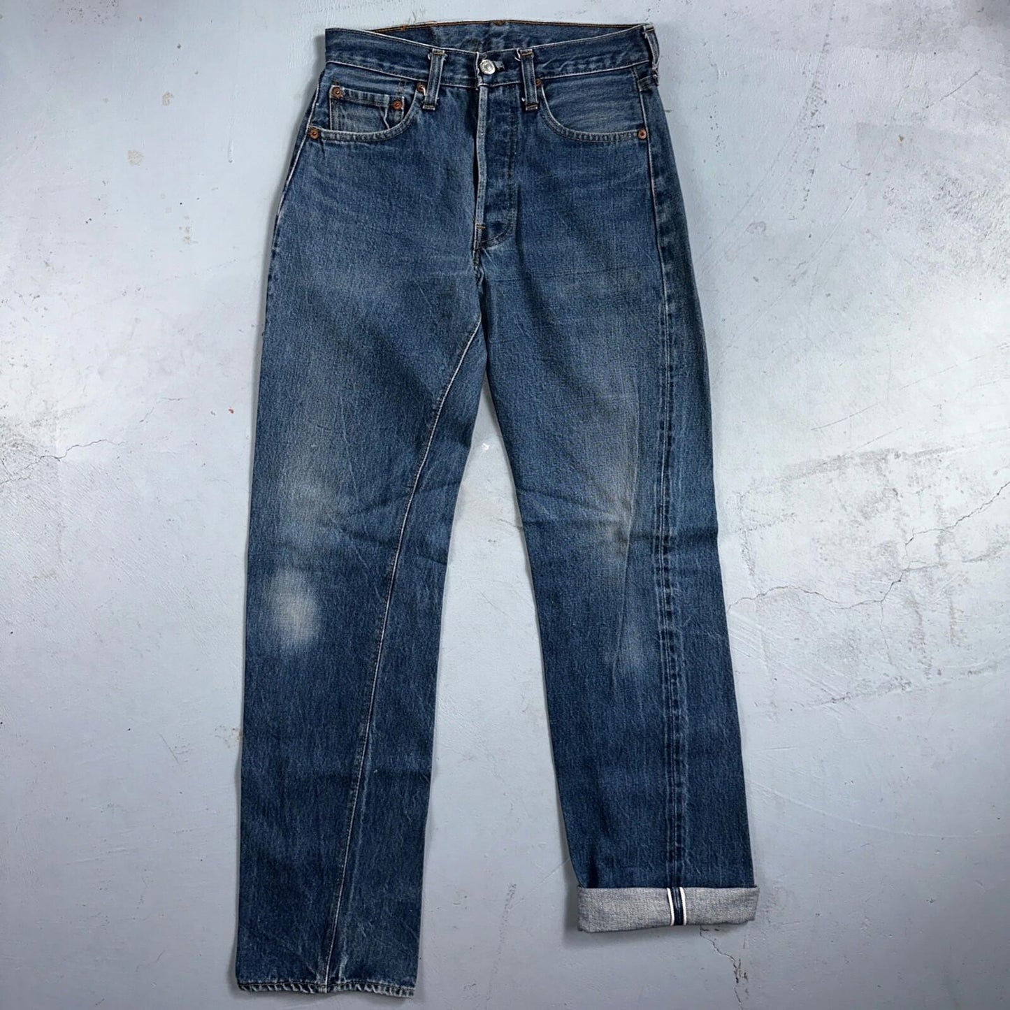 Levis 501 Vintage 80s Redline Selvedge USA XX Jeans Med Wash 28x36 Act 27x32
