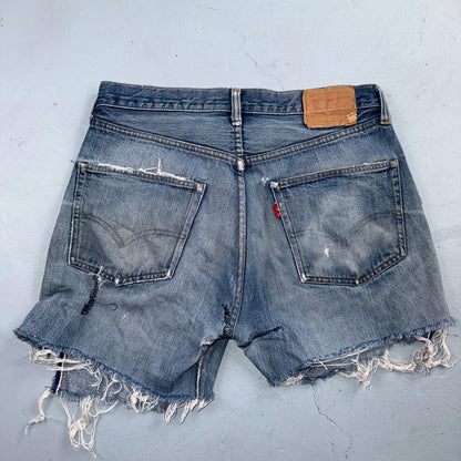 Levis 501 Vintage 70s SS Redline Selvedge USA XX Jeans Light Wash Shorts 31x5